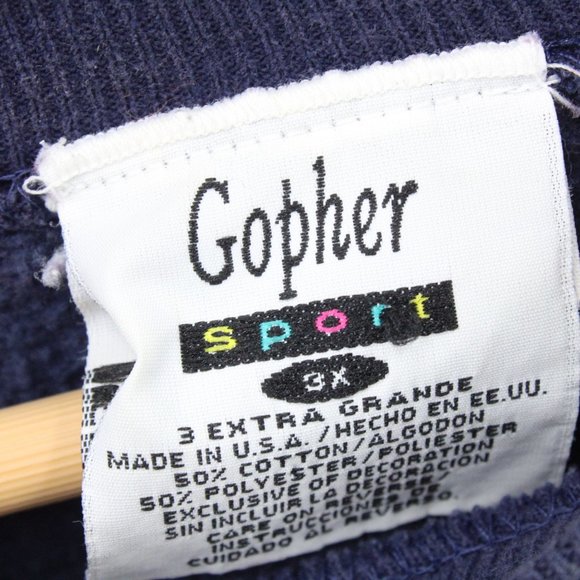Vintage Gopher Sport Sweatshirt Womens Single Stitch School Teacher Size 3X - Picture 6 of 10